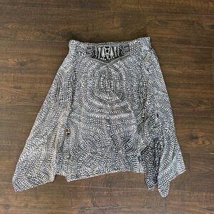 Forever 21 Asymmetrical Black and White Skirt